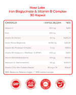 Hasz Labs Demir Bisglisinat & Vitamin B Komplex 30 Kapsül - Görsel 2